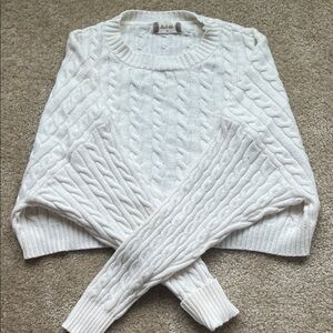 Altar'd State Ivory Cable Knit Sweater
